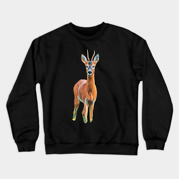Roe Deer - Woodland Themed Kids Room, Funny Gifts For Forester, Cute Animals Crewneck Sweatshirt by Shirtsmania